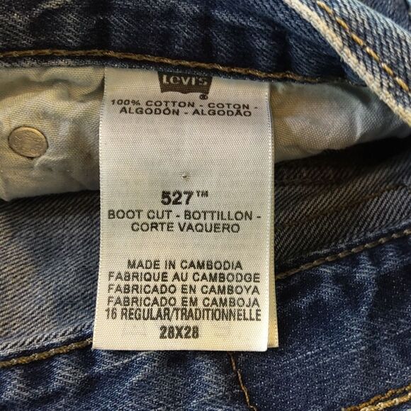 Levi's 527 boys blue five pocket bootcut jeans size (16R). - Picture 17 of 17